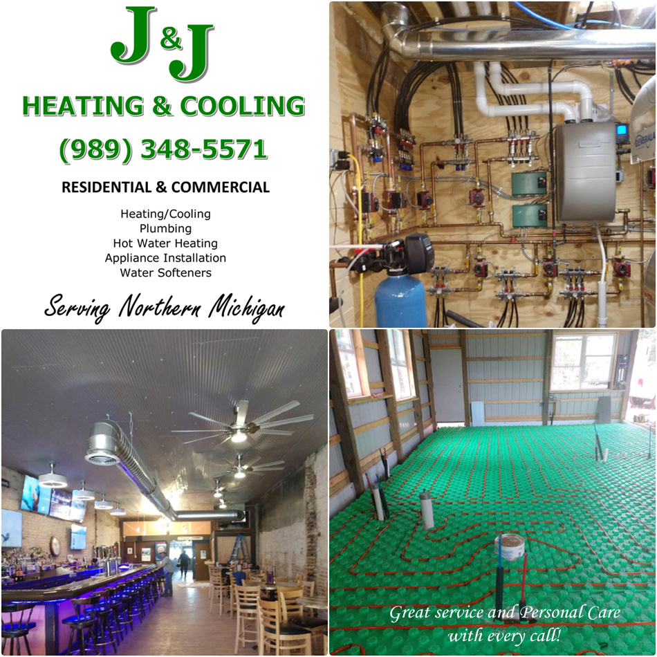 Welcome to J&J Heating & Cooling! Plumbing. Located in Lewiston, Michigan